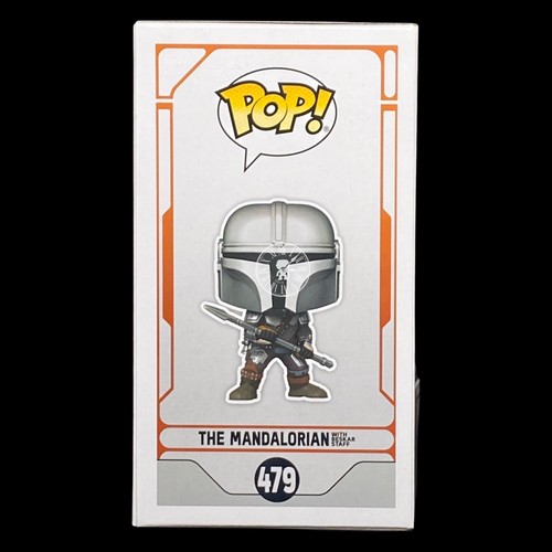 Funko Pop! Star Wars #479 Der Mandalorianer mit Beskar-Stab + Protektor *neuwertig* - Bild 7 von 11