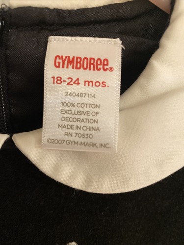 NWOT Gymboree Black Velvet Polka Dot Dress Toddler Baby 18-24 Holiday Christmas - Bild 3 von 9