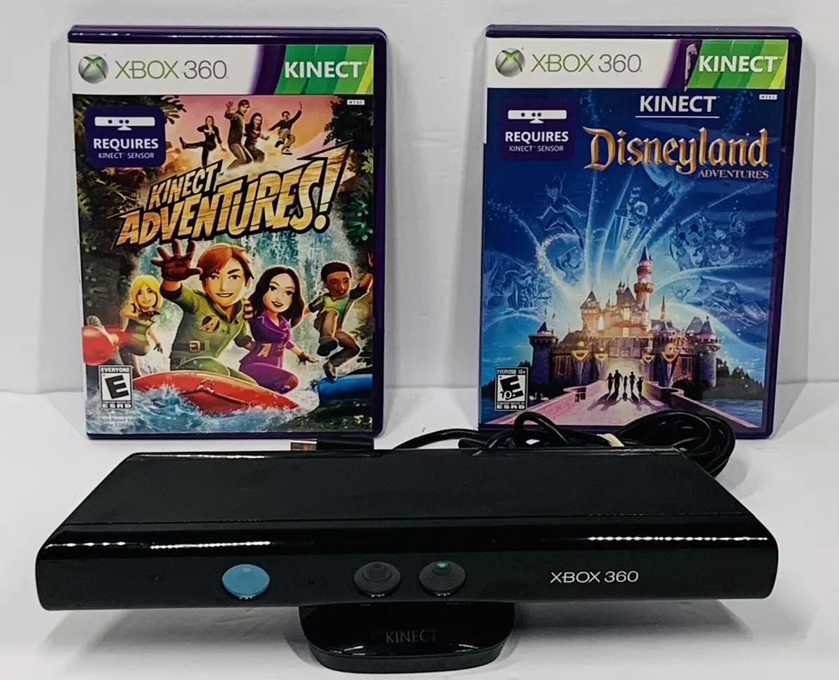 Microsoft Xbox 360 Kinect Sensor Bar With Kinect Adventures Game Tested & Works