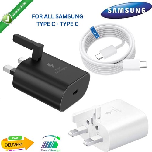 25W Super Fast Charger Adapter Plug & Cable For Samsung Galaxy S23 S22 S21 S20