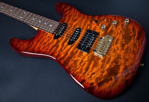 New-Chris-Campbell-Guitars-Custom-Shop-Orangeburst-Quilt-Top-Birdseye-Neck