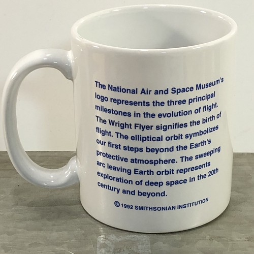 National Air and Space Museum Smithsonian Coffee Mug Cup 1992 Made in the USA - Picture 2 of 5