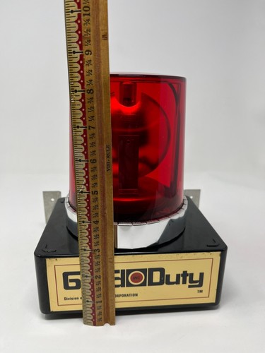 Vintage 12 V Gard Dienst Überwachung Signal Rundumleuchte rot mit Soundwarnung m/L-1 - Bild 9 von 11