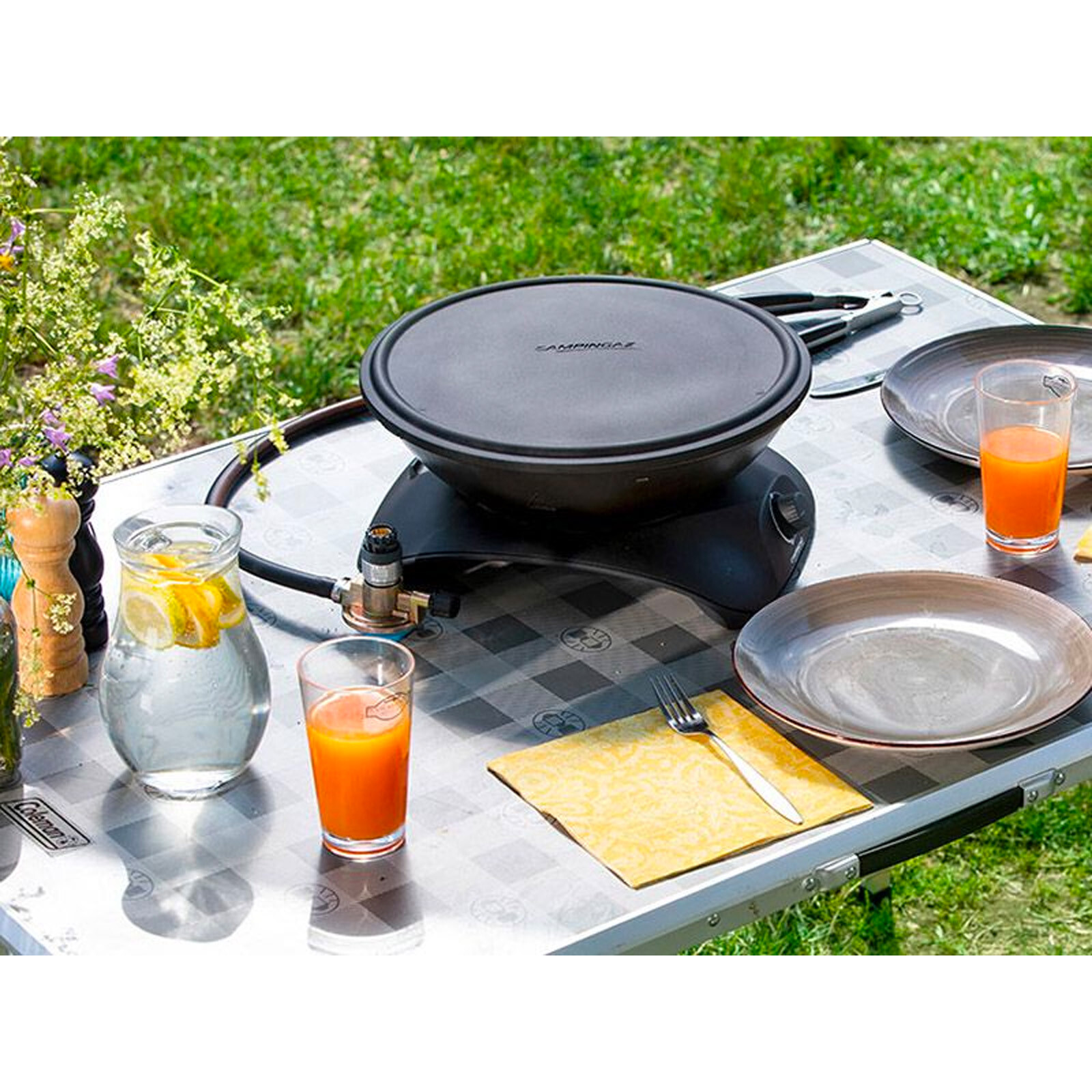 Campingaz Tischgrill 360 CV Anthrazit, Gasgrill inkl. Gaskartusche CV 470 Plus