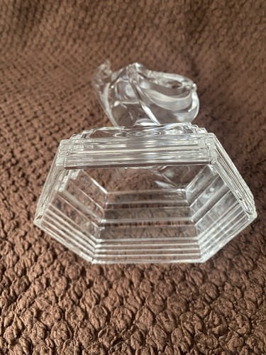 Royal Crystal Rock RCR Italy Clear Lead Crystal Art Deco Style Dancer Figurine. - Picture 11 of 11