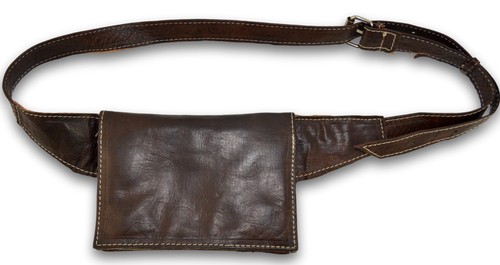 Bolso de cuero orgánico para la cadera Cartera Monedero Cinturón para dinero Bolso para teléfono de viaje *HECHO A MANO* - Imagen 9 de 12