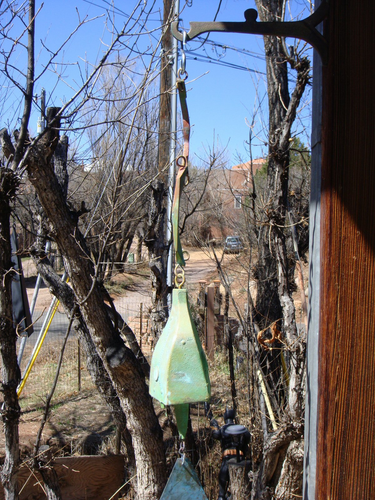 Paolo Soleri 23" Wind Chime Unique Shape 5" Bronze Wind Bell Rich Deep Tone NEW - Picture 6 of 24