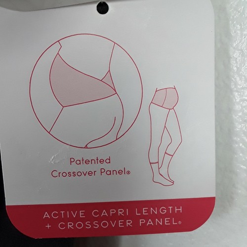 Isabel Maternity Capri Leggings Size XS Gray Crossover Panels Activewear NWT - Picture 5 of 11