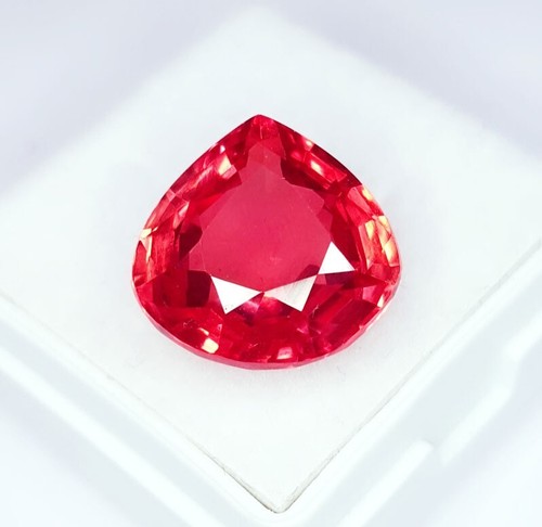 Gemas de corte de pera certificadas de zafiro Padparadscha natural de 10 quilates de piedras preciosas sueltas W146 - Imagen 2 de 12