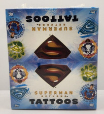 SUPERMAN RETURNS TATTOOS SEALED WAX BOX 24 Packs Topps DC 2006