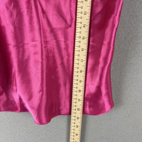 Vintage Victorias Secret Gold Label Satin Camisole Womens M/L Pink Velvet Trim - Picture 6 of 13