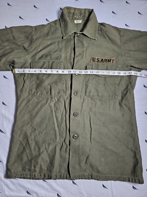 Vintage Vietnam Era OG-107 Utility Shirt Sateen Fatigue US