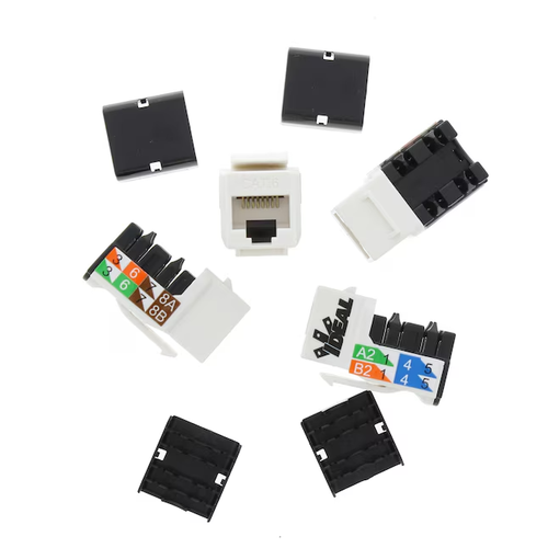 Paquete de 10 conectores IDEALES Cat6 Rj45 Idc Gigabit Keystone Data Jack - ¡NUEVO! - Imagen 3 de 10