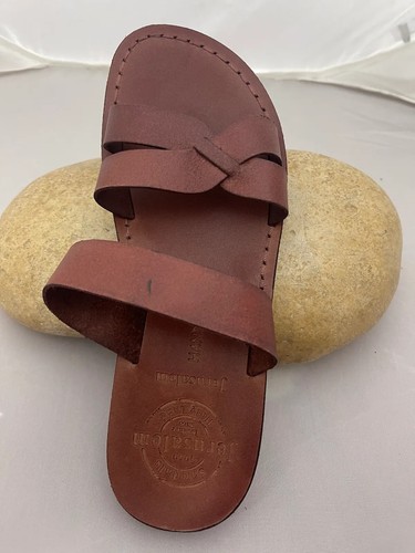 Handgefertigte Kameleder Sandalen Hergestellt im Heiligen Land Schiffe aus Jerusalem - Bild 2 von 8
