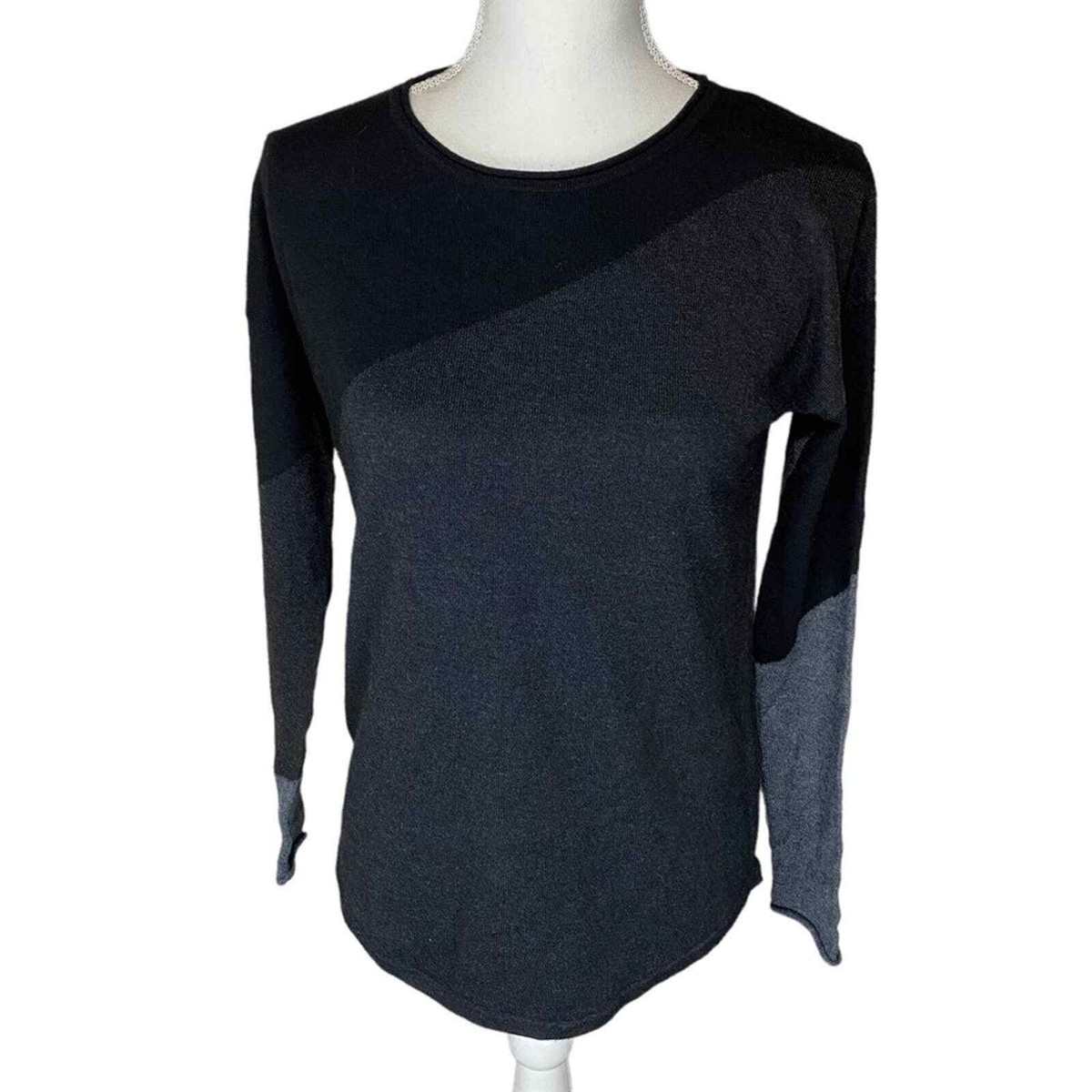 Smartwool Women's Shadow Pine Colorblock Sweater Charcoal