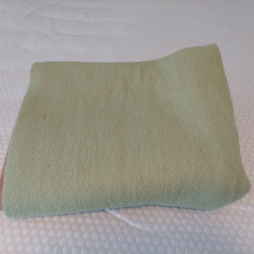 Kenwood 100% Wool Reversible Blanket Green Pink Full/Double 83x74 Canada VTG - Picture 14 of 14