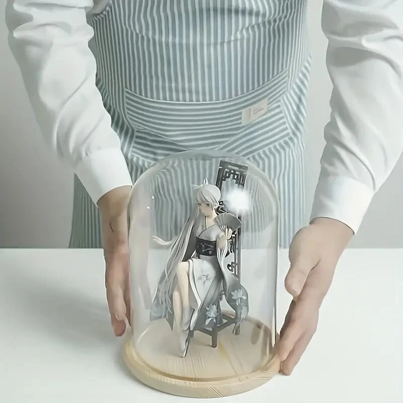 campana vetro cupola espositiva pastori action figure teca statua rosa diorami - Immagine 3 di 4