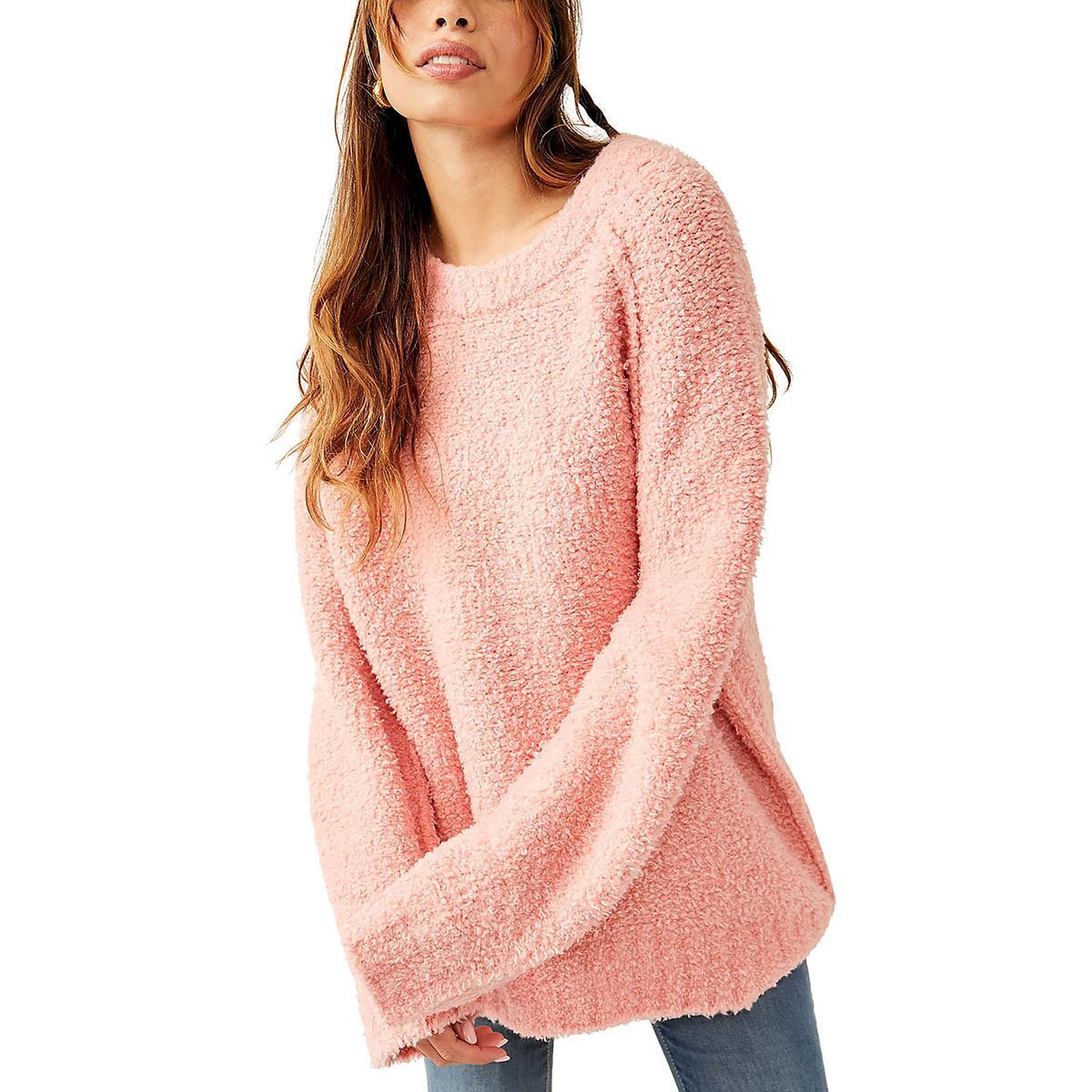 Free People Женский розовый текстурированный пуловер-свитер Top S BHFO 8431