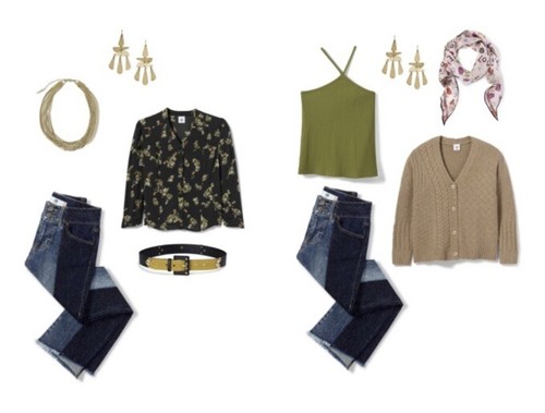 Cabi High Low Crops Size 20 Style 6281 Dual Tone Denim Jeans Was $154 - Picture 10 of 13