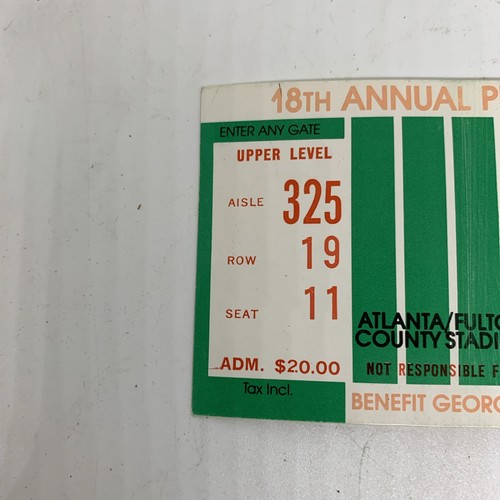 Vintage 1985 Peach Bowl Spiel komplett unbenutzt Ticket Army v. Illinois - Bild 2 von 5
