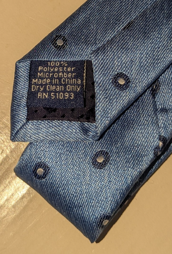 Rooster Blue Polyester Men's Tie - Picture 6 of 8