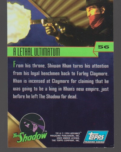 Shadow #56 A Lethal Ultimatum 1994 'CRIME FIGHTER' - Picture 2 of 2