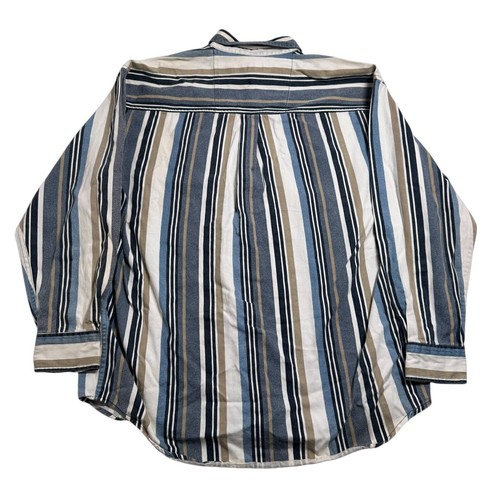 Vintage 90s Rustler Shirt Mens Large L Pocket Striped Western Brushpopper Style - Bild 2 von 10