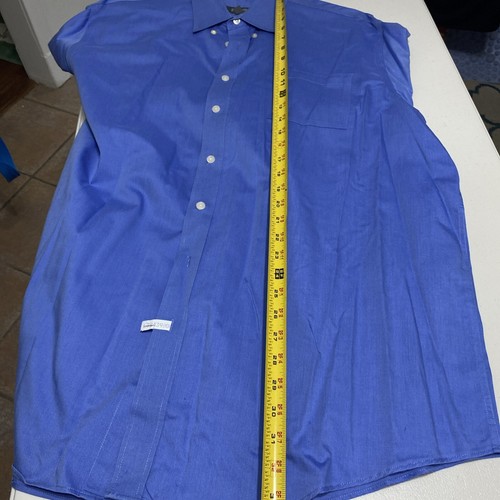Kenneth Cole Reaction Mens 2XL Blue Cotton Long Sleeve Button Down Dress Shirt - Picture 6 of 9