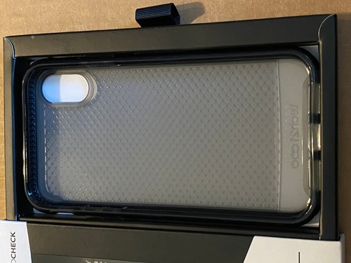 Brand New Tech21 Apple iPhone XR Case Smoke Black EvoCheck Slim Phone Cover Skin - Picture 5 of 13