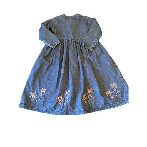 Laura Ashley Mother and Child Denim Long Sleeve Dress Girls Size Large - Picture 6 of 6