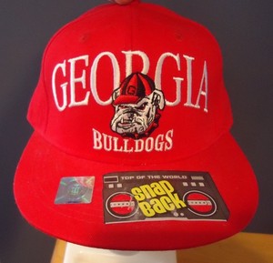 Georgia-Bulldogs-So-Fresh-Red-Snapback-Hat-Cap-Brand-New-Red-Top-Of-The-World