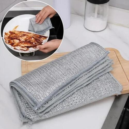 Thickened Steel Wire Cleaning Cloth - 20/5pcs Non-scratch Dishrag - Picture 4 of 28