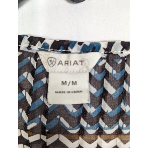 Camicia donna Ariat stampa azteca trasparente manica 3/4 taglia media - Foto 6 di 8