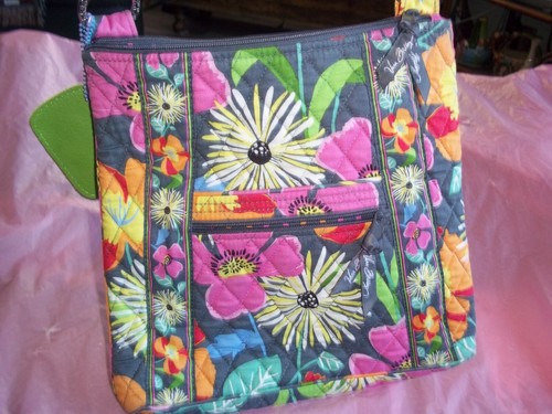 Vera Bradley Jazzy Blooms Hipster Crossbody Shoulder Bag Purse Lined Zip Closure - Picture 1 of 7