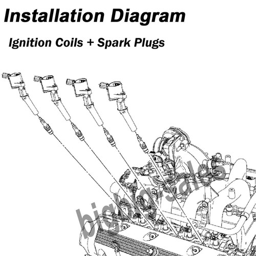 Ignition Coil Pack for Ford Falcon BA BF XR6 Territory with Spark Plug 2002-2011 - Picture 2 of 15