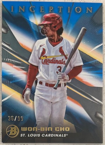 🔥2023 Bowman Inception BLUE FOIL SP PARALLEL Prospect Won-Bin Cho #d /99🔥 - Picture 1 of 2