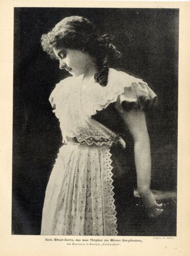 Rosa Albach- Retty das new Member des Wiener Burgtheater as Marianne 1903 - Zdjęcie 1 z 1