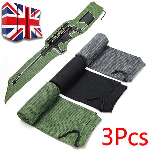 3PCS GunTuff Silicone Treated Gun Sock Rifle Airgun Shotgun 54" Case Rifle Socks - Picture 4 of 15
