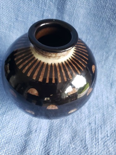 Antike Hedwig Bollhagen Vase Haël-Werkstätten um 1940 HB geprägt&signiert - Bild 2 von 6