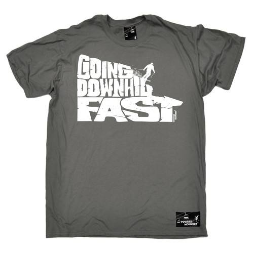 Going Downhill Fast Skiing T-SHIRT Winter Snow Slopes Board birthday funny gift - Picture 5 of 11