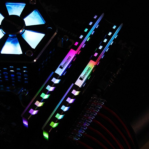 Paquete de 2 fundas para PC RGB radiador de memoria LED de aluminio para chasis de juego hágalo usted mismo - Imagen 17 de 36