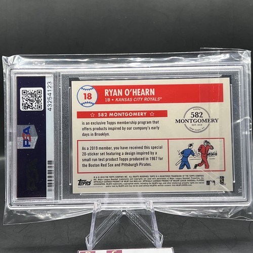 2019 Topps 582 Montgomery - RYAN O'HEARN ROOKIE #18 PSA 10 - Picture 3 of 3