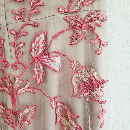 BNWT Monsoon Dress Sz 18 Nude Pink Embroidered Mother of Bride Wedding occasion - Picture 10 of 13