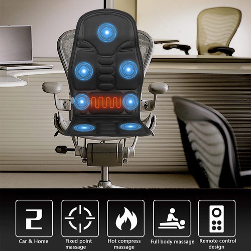 8 Modes Massage Seat Cushion with Heated Back Neck Massager Chair for Car Home - Picture 7 of 10