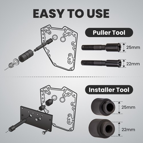 Twin Cam Inner Cam Bearing Installer Puller Tool  Kit For Harley Twin Cam Engine - Bild 3 von 12