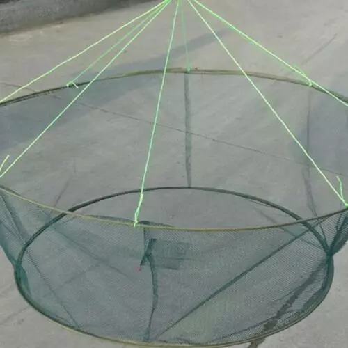 Faltbar Fischernetz Köderfischsenke Angelnetz Senknetz Masche Garnelen Gipsnet - Bild 14 von 17
