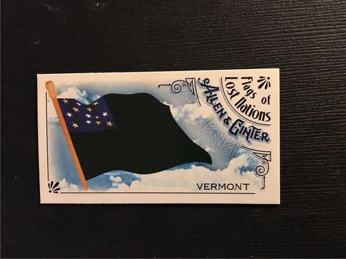 2018 Topps Allen & Ginter Mini Flags of Lost Nations #23 Vermont