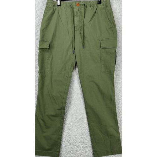 Vineyard Vines Pants Men Medium Green Pull On Cargo Drawstring Elastic Waist NEW