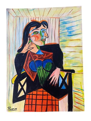 PABLO PICASSO - PAPER PAINTING - CUBISM SURREALIST STYLE