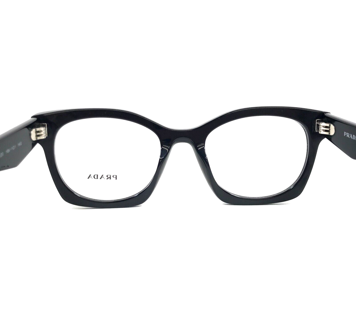 Prada Eyeglasses Frames VPRA05 16K-1O1 Thick Black Square Prada Eyeglasses Frames VPRA05 16K-1O1 Thick Black Square